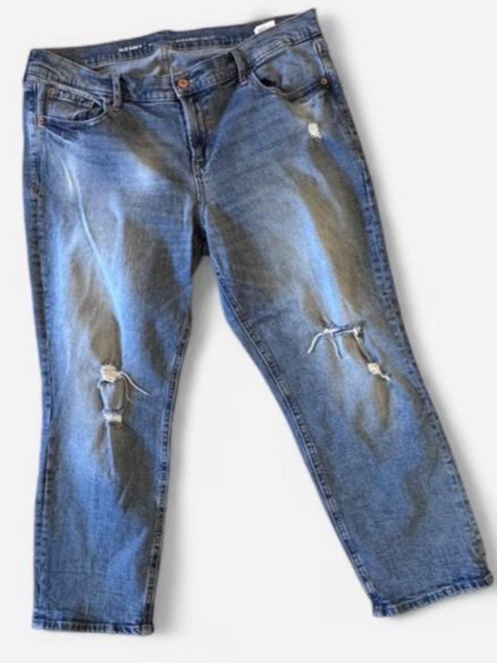 Old Navy Boyfriend Straight Distressed Jeans | Size 16
